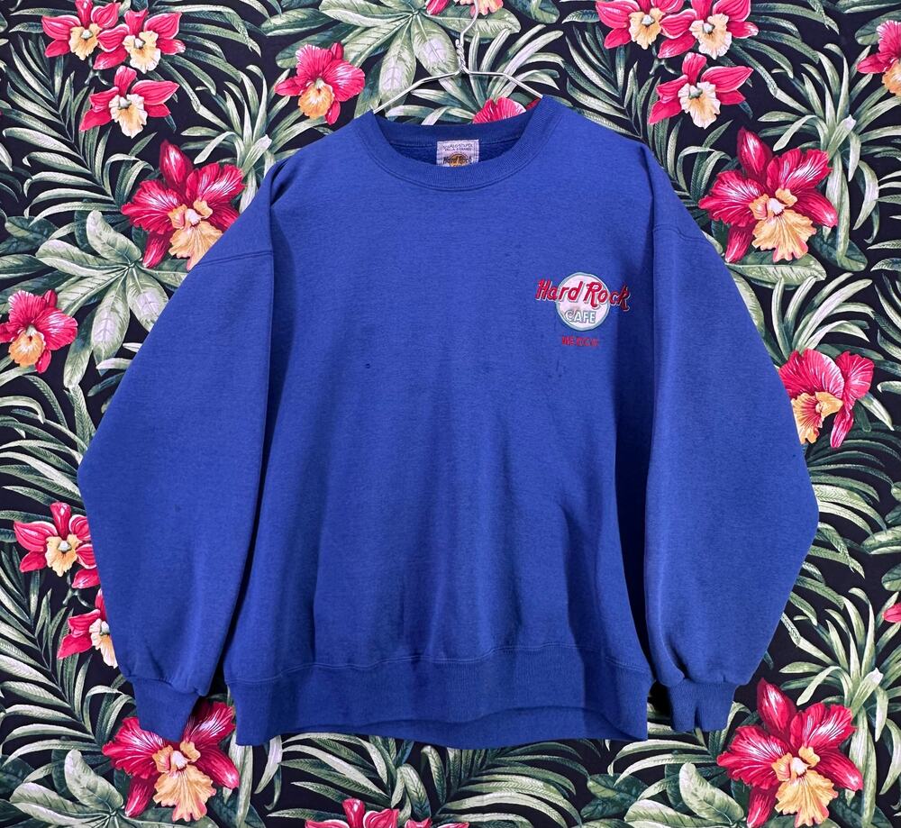Vintage Hard Rock Cafe Mexico Blue Crewneck Size XL